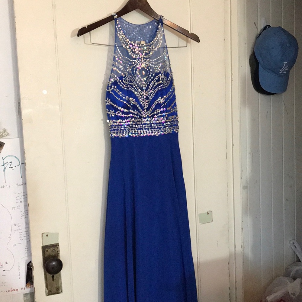 Long Blue Prom Dress!